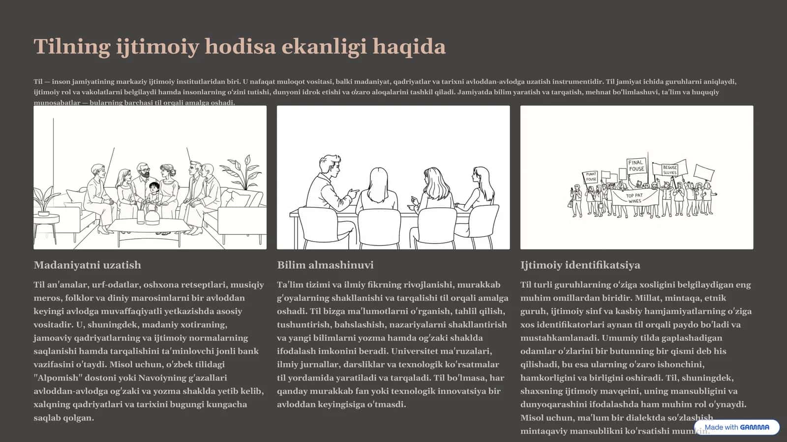 Tilning ijtimoiy hodisa ekanligi