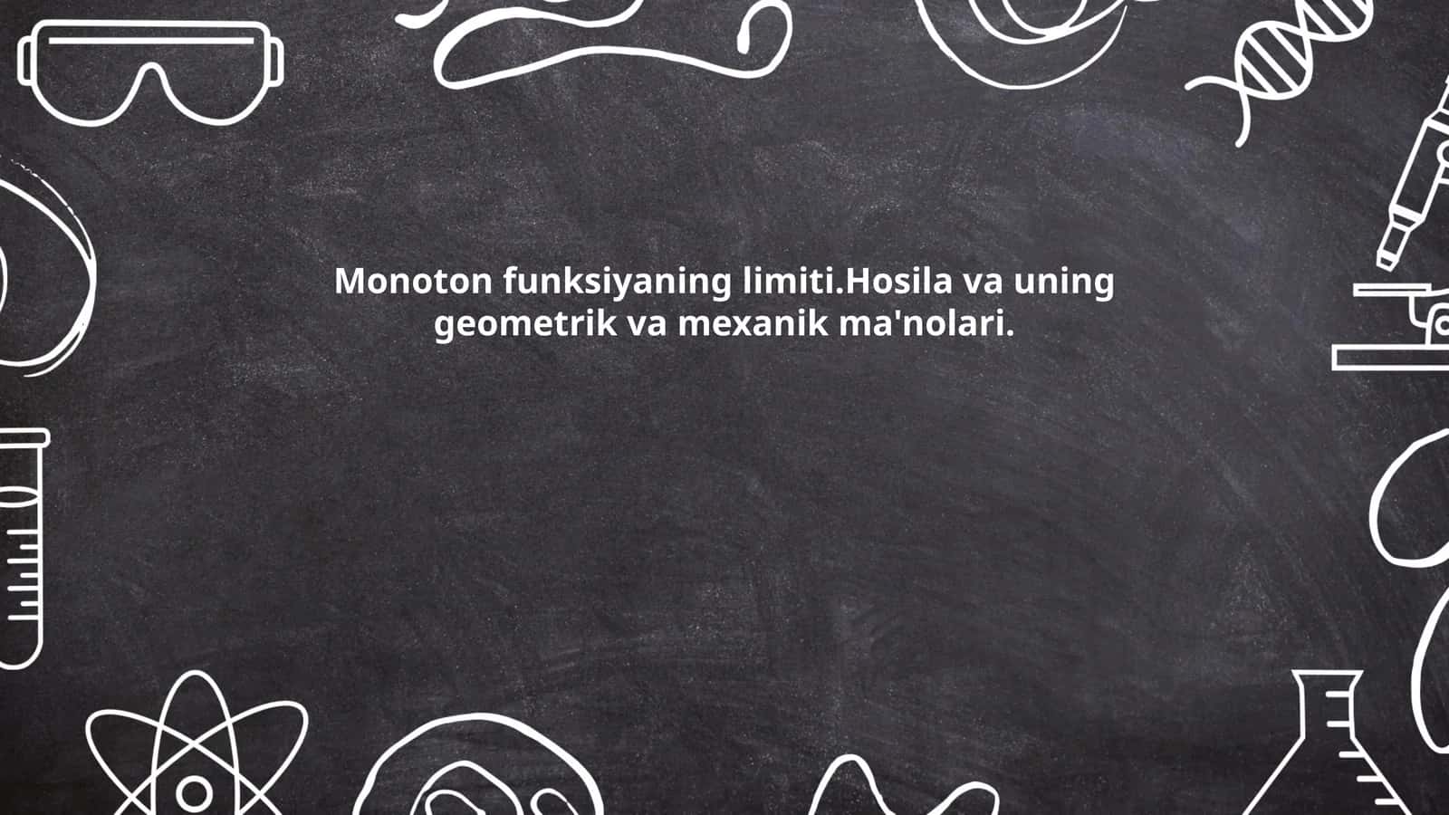 Monoton funksiyaning limiti