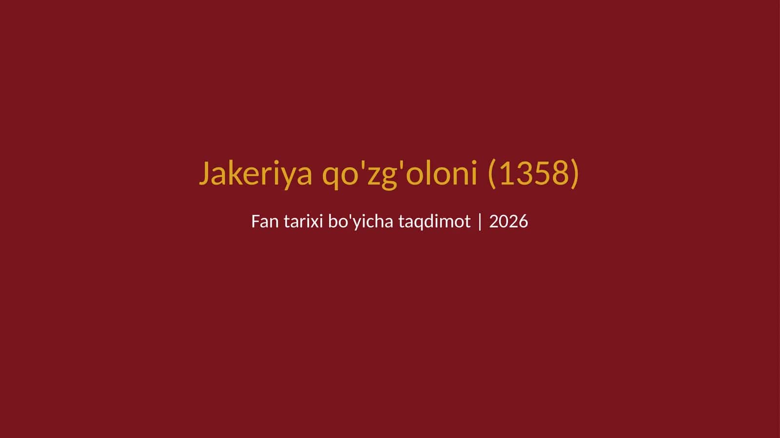 Jakeriya qo'zg'oloni (1358)