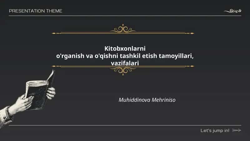 Kitobxonlarni o‘rganish va o‘qishni tashkil etish tamoyillari, vazifalari