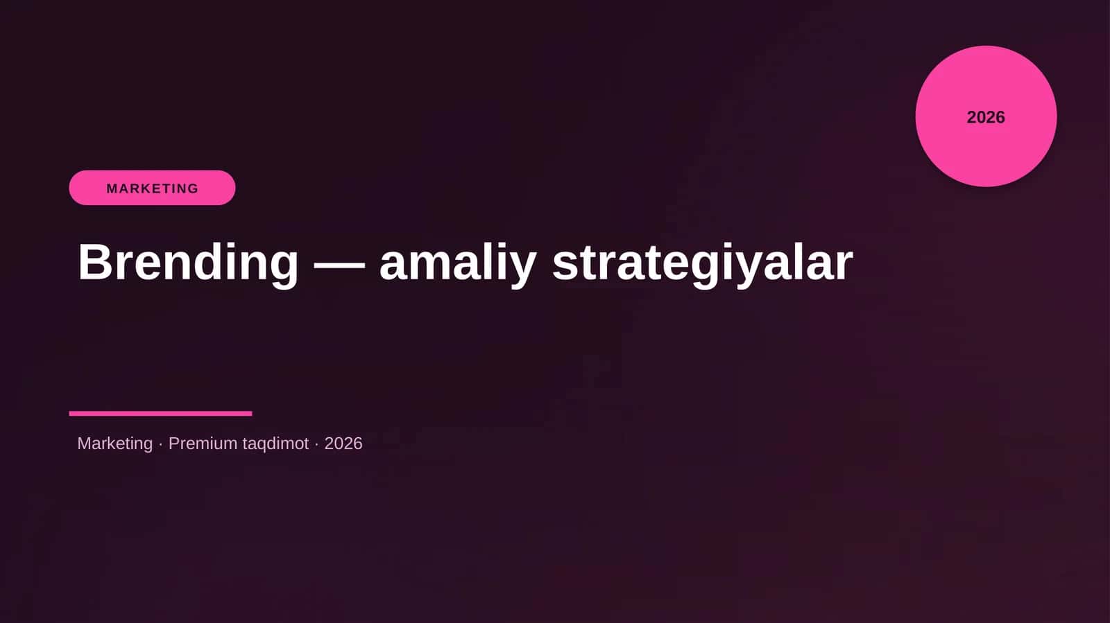 Brending — amaliy strategiyalar