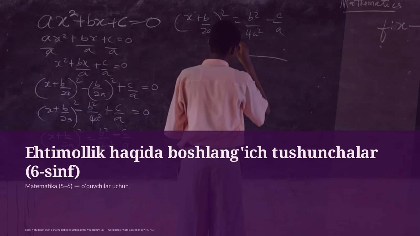 Ehtimollik haqida boshlang'ich tushunchalar (6-sinf)