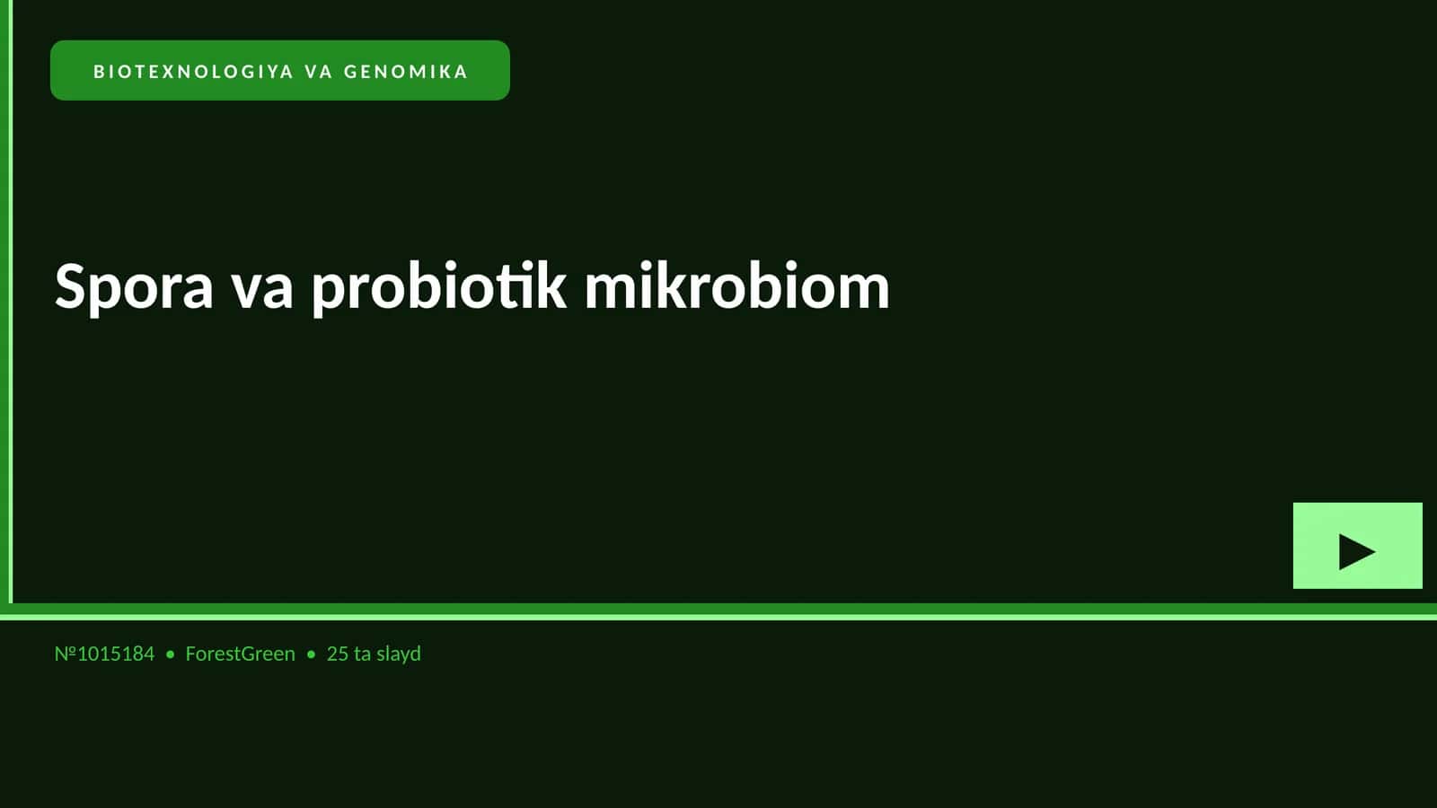 BIOTEXNOLOGIYA VA GENOMIKA