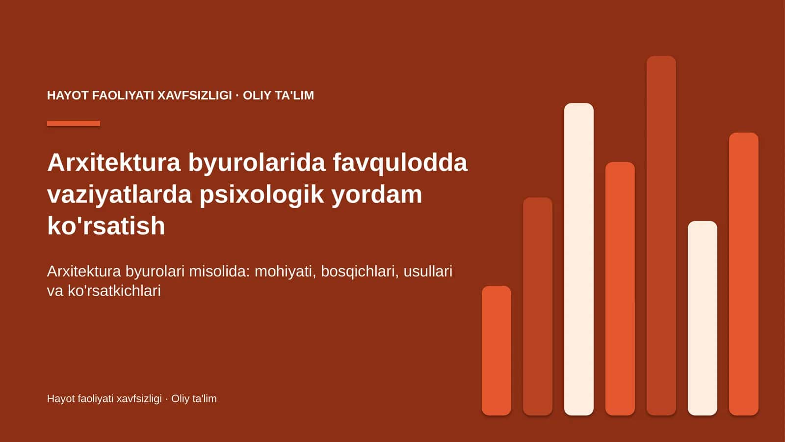 Favqulodda vaziyatlarda psixologik yordam ko'rsatish