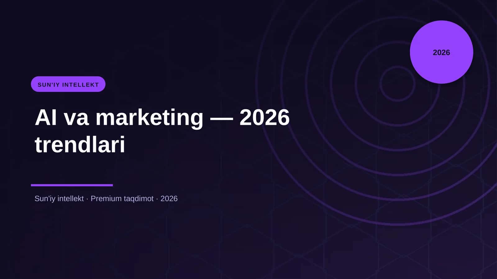 AI va marketing — 2026 trendlari