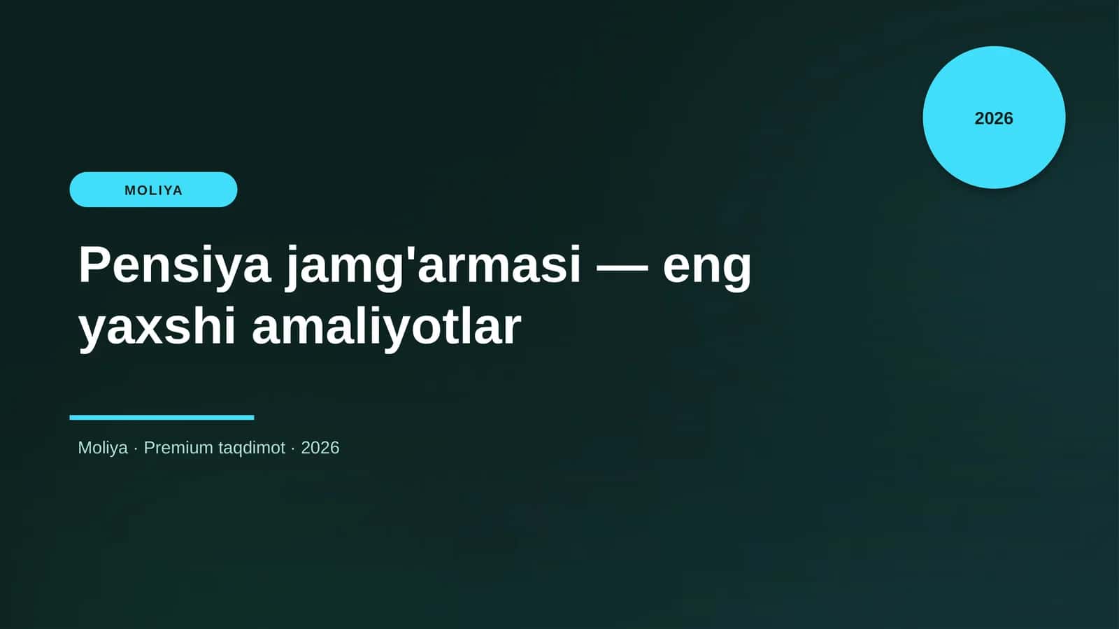 Pensiya jamg'armasi — eng yaxshi amaliyotlar