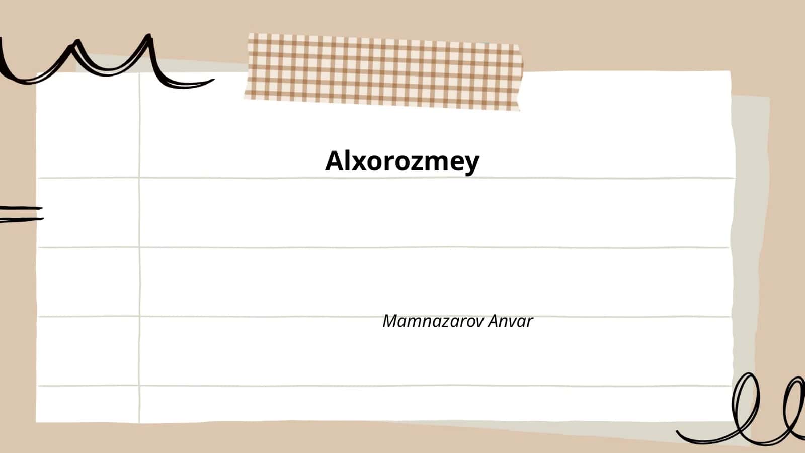 Alxorozmey