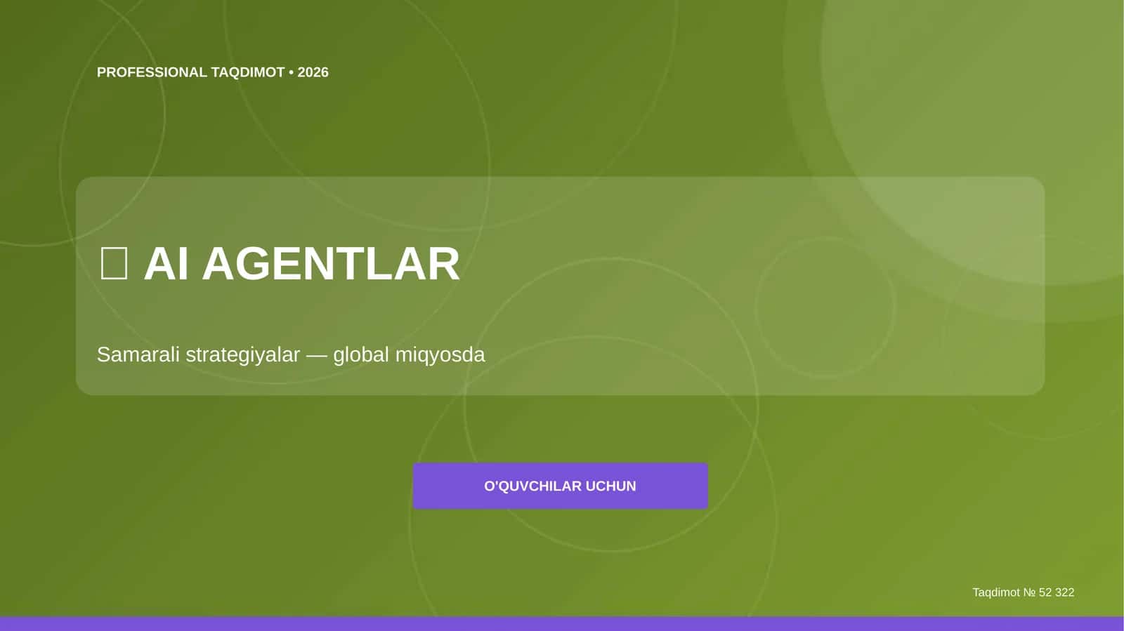 AI agentlar: samarali strategiyalar (global miqyosda) [o'quvchilar uchun]