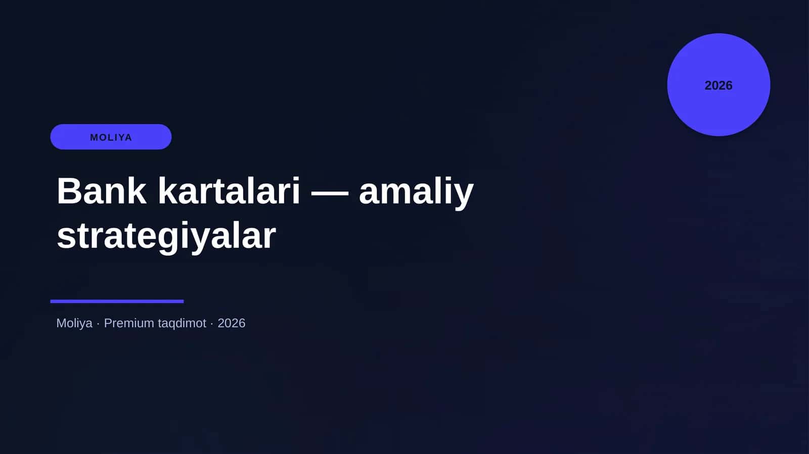 Bank kartalari — amaliy strategiyalar