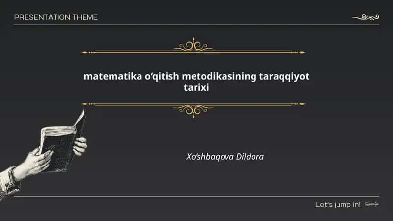 Matematika o'qitish metodikasining taraqqiyot tarixi