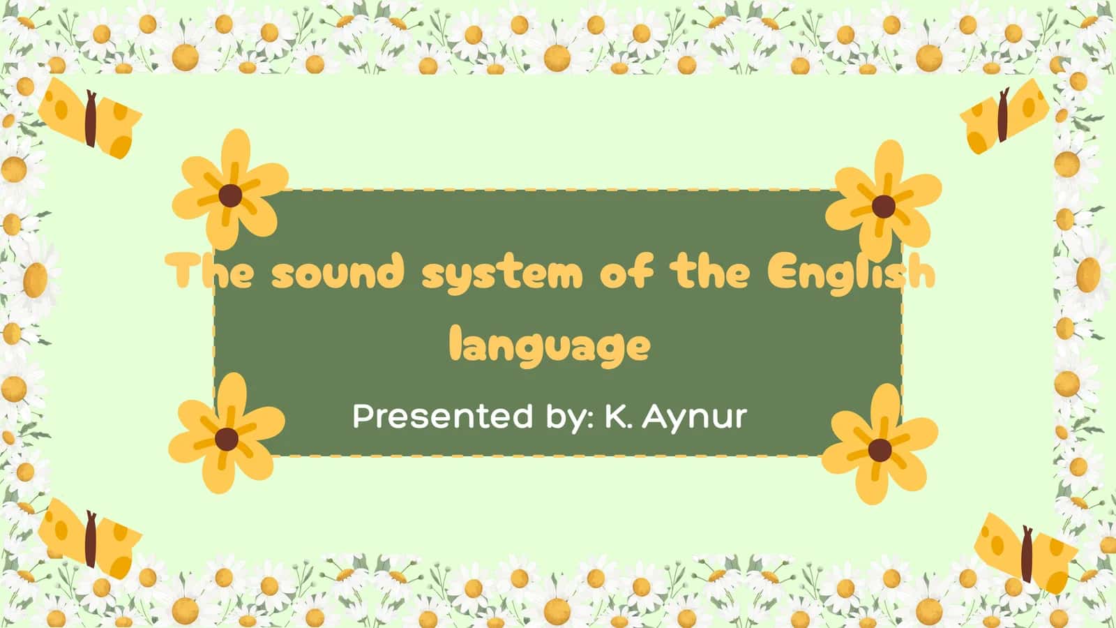 The sound system of the English language