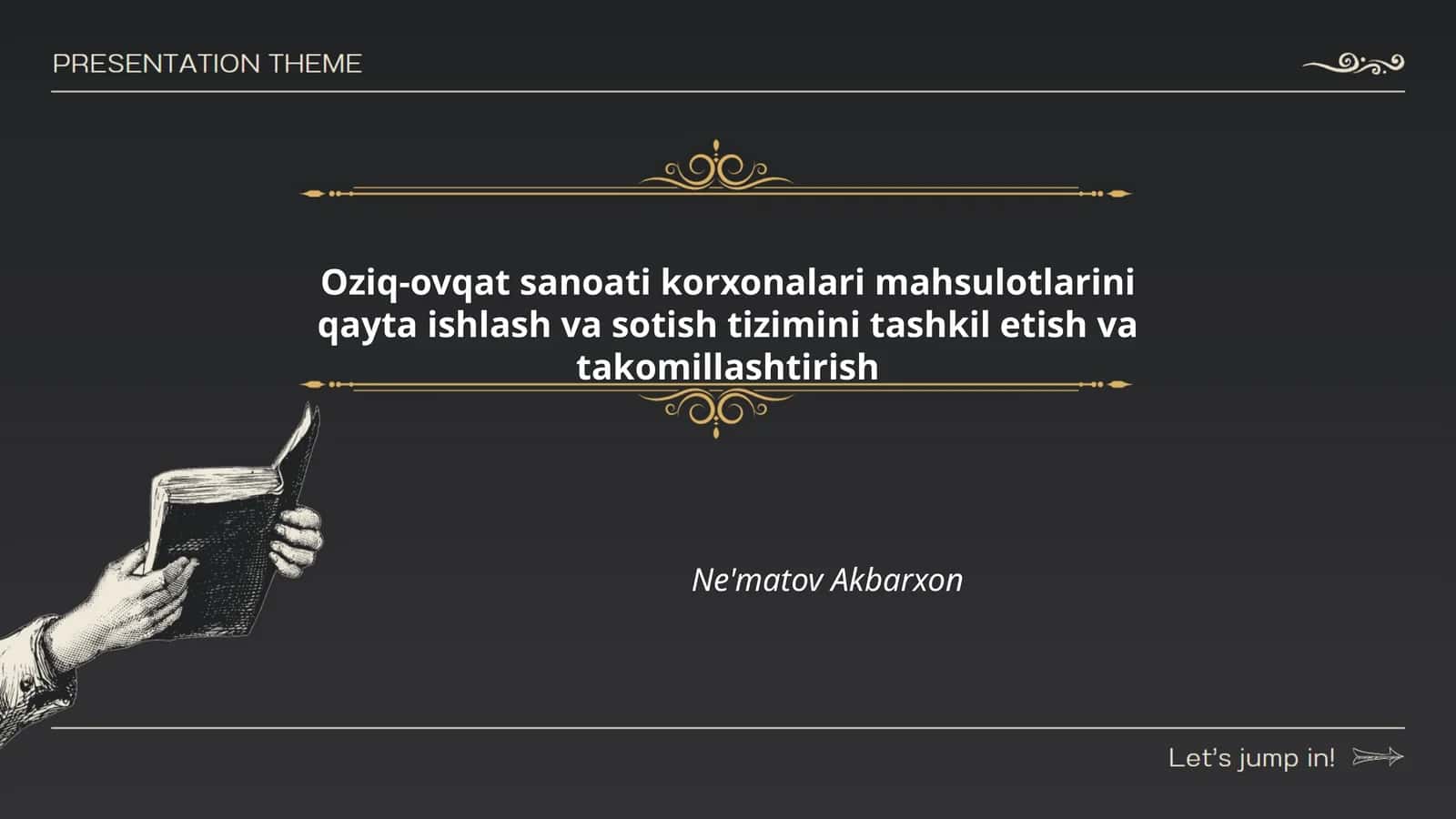 Oziq-ovqat sanoati korxonalari mahsulotlarini qayta ishlash va sotish tizimini tashkil etish va takomillashtirish