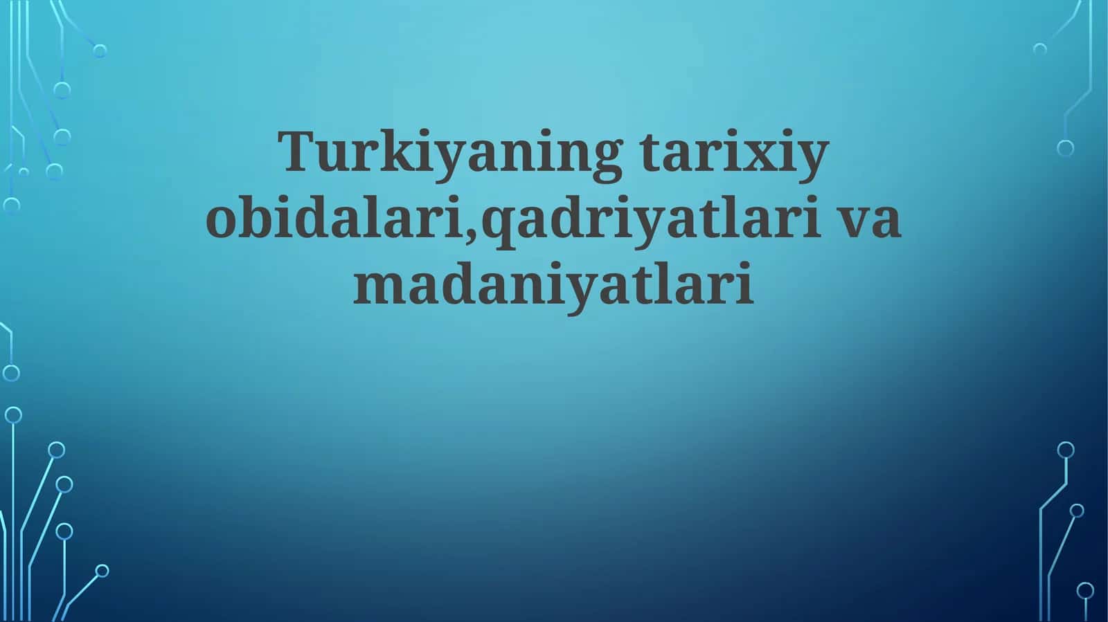 Turkiya Milliy Oshxona