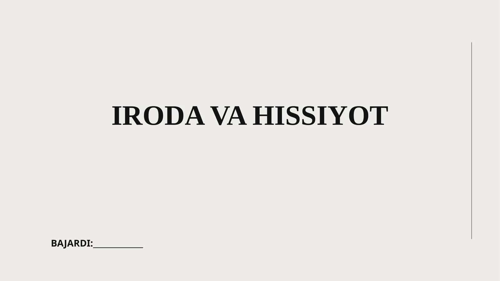 Iroda va hissiyot
