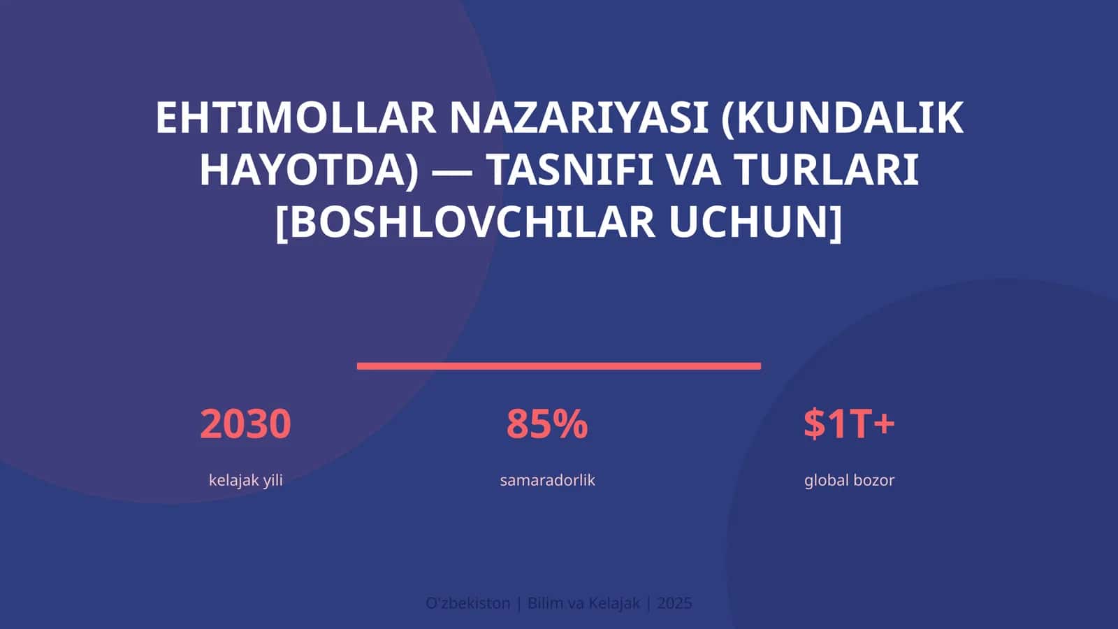Ehtimollar nazariyasi (kundalik hayotda) — tasnifi va turlari [boshlovchilar uchun]