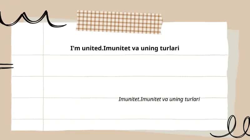 Immunitet va uning turlari