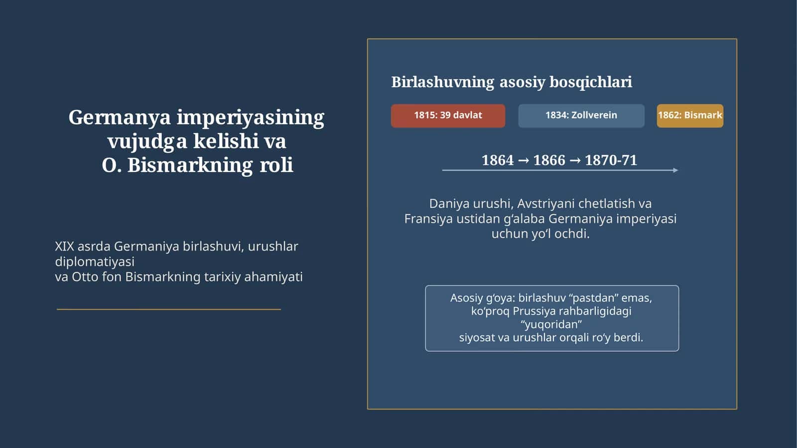 Germanya imperiyasining vujudga kelishi