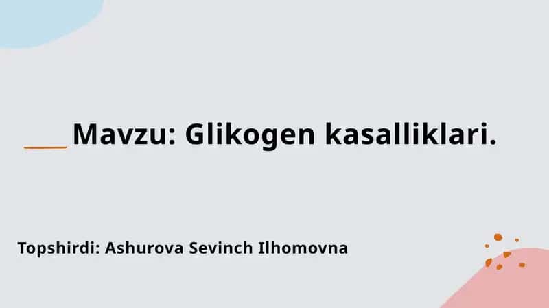 Glikogenkasalliklari