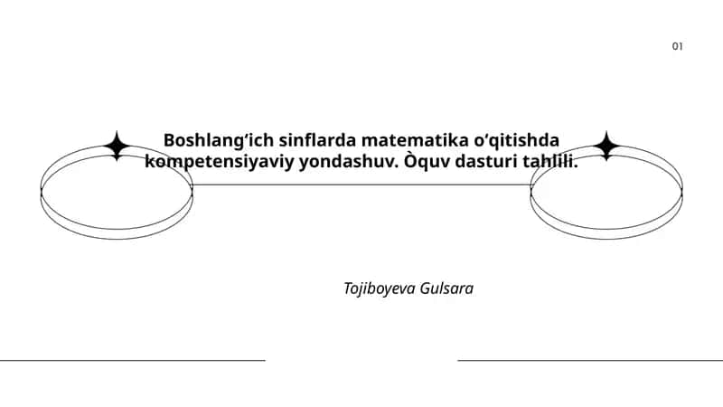 Boshlangʻich sinflarda matematika oʻqitishda kompetensiyaviy yondashuv. Òquv dasturi tahlili