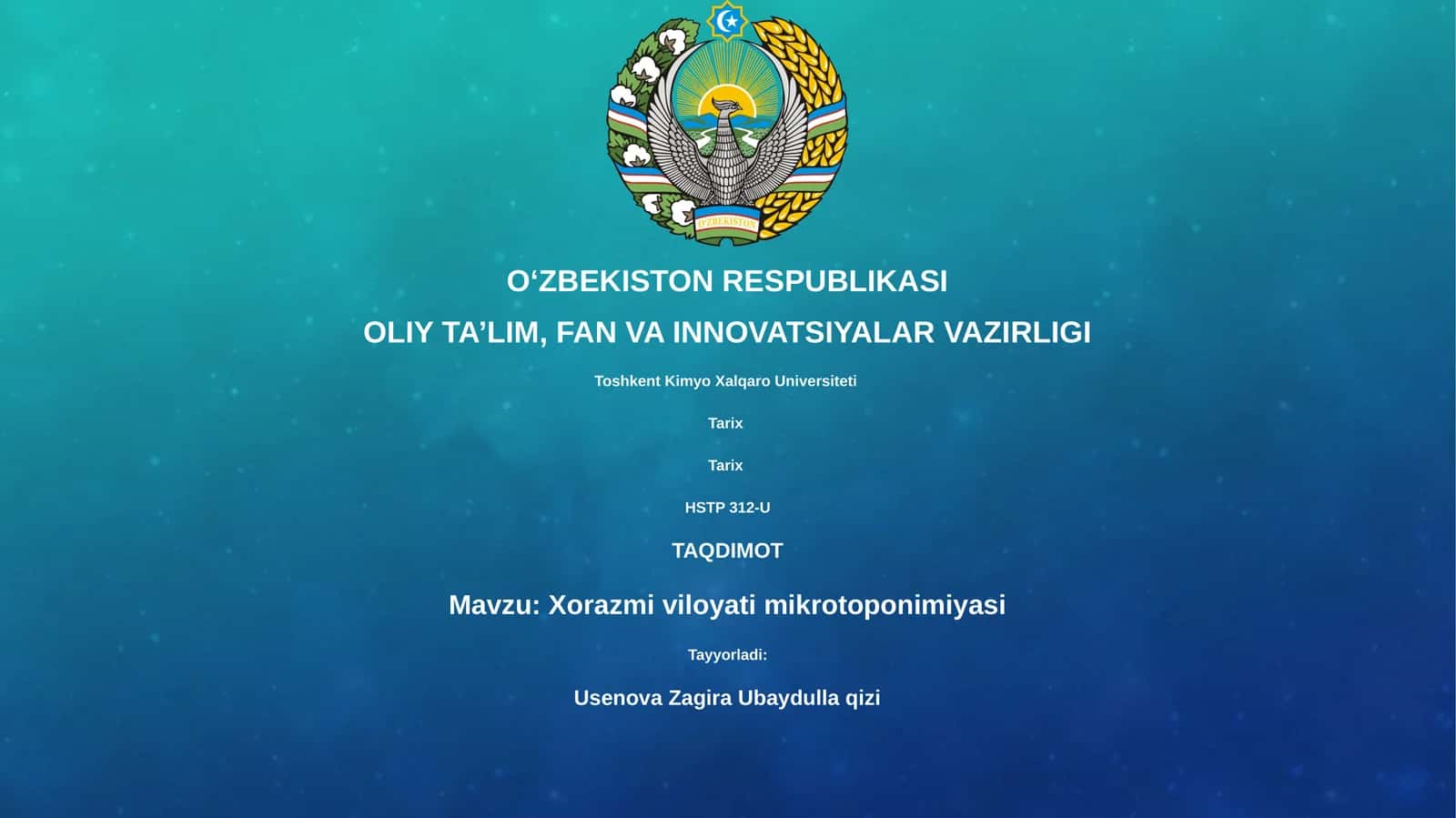 Xorazmi viloyati mikrotoponimiyasi