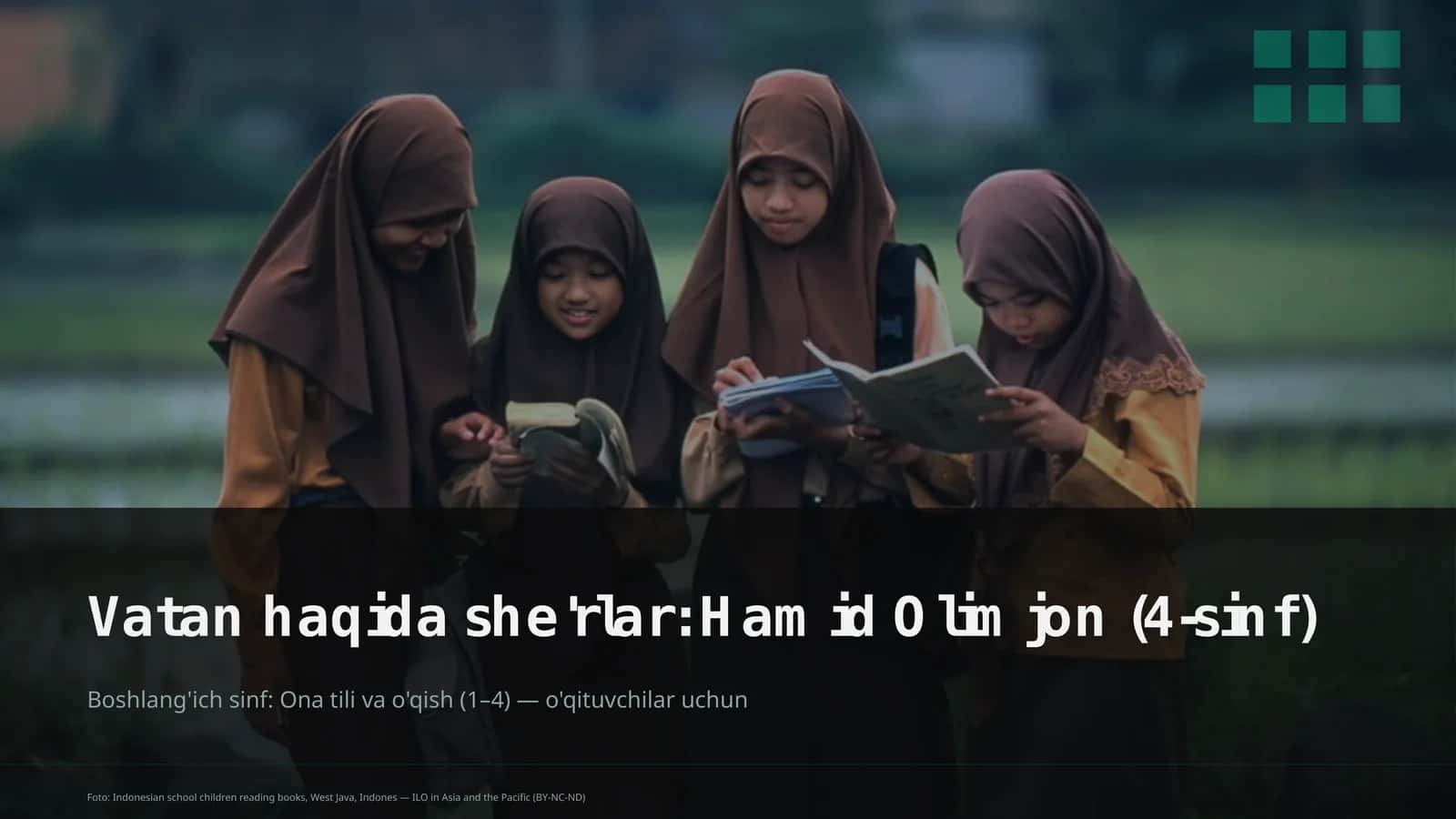 Boshlang'ich sinf: Ona tili va o'qish (1–