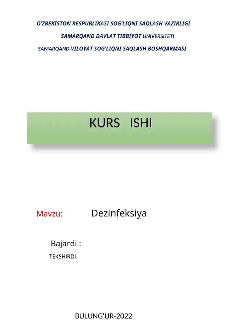 Dezinfeksiya