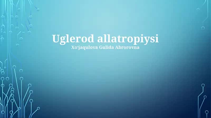 Uglerod allotropiyasi