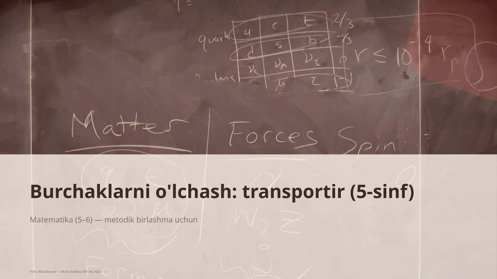 Burchaklarni o'lchash: transportir (5-sinf)