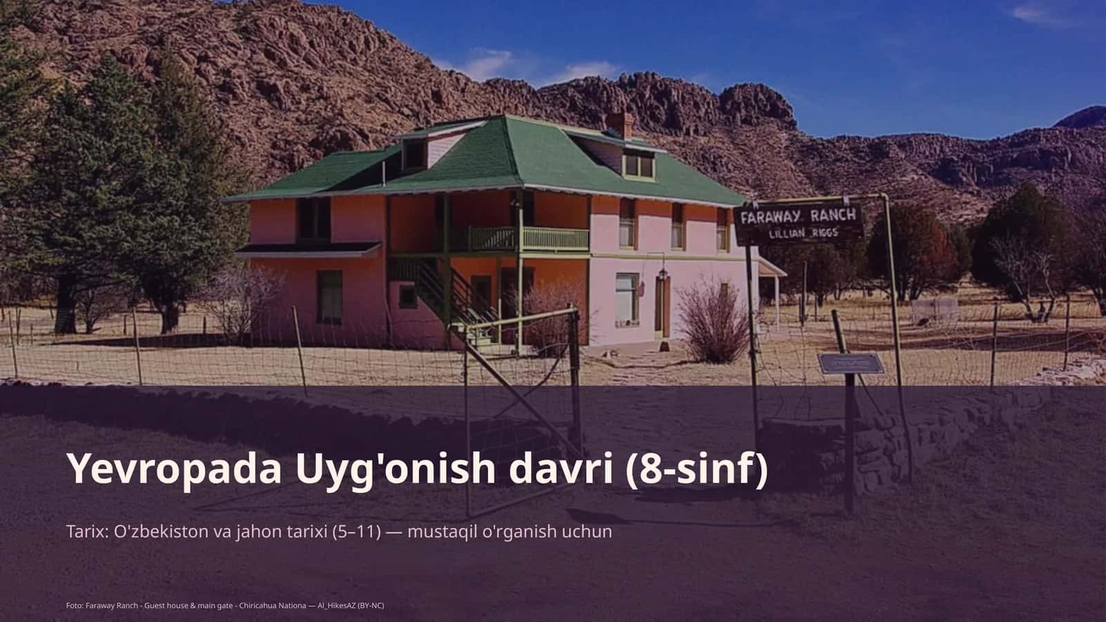 Yevropada Uyg'onish davri (8-sinf)