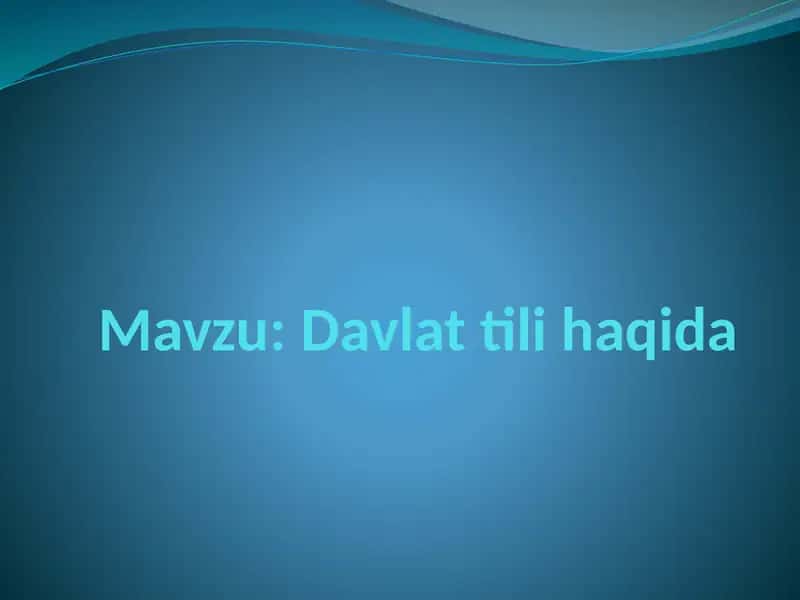 O‘zbek tili rivojlantirish bo‘yicha belgilab olgan vazifalarimizni izchil davom ettirishimiz lozim - Prezident Shavkat Mirziyoyev