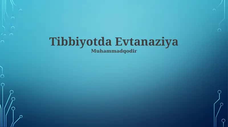 Tibbiyotda Evtanaziya