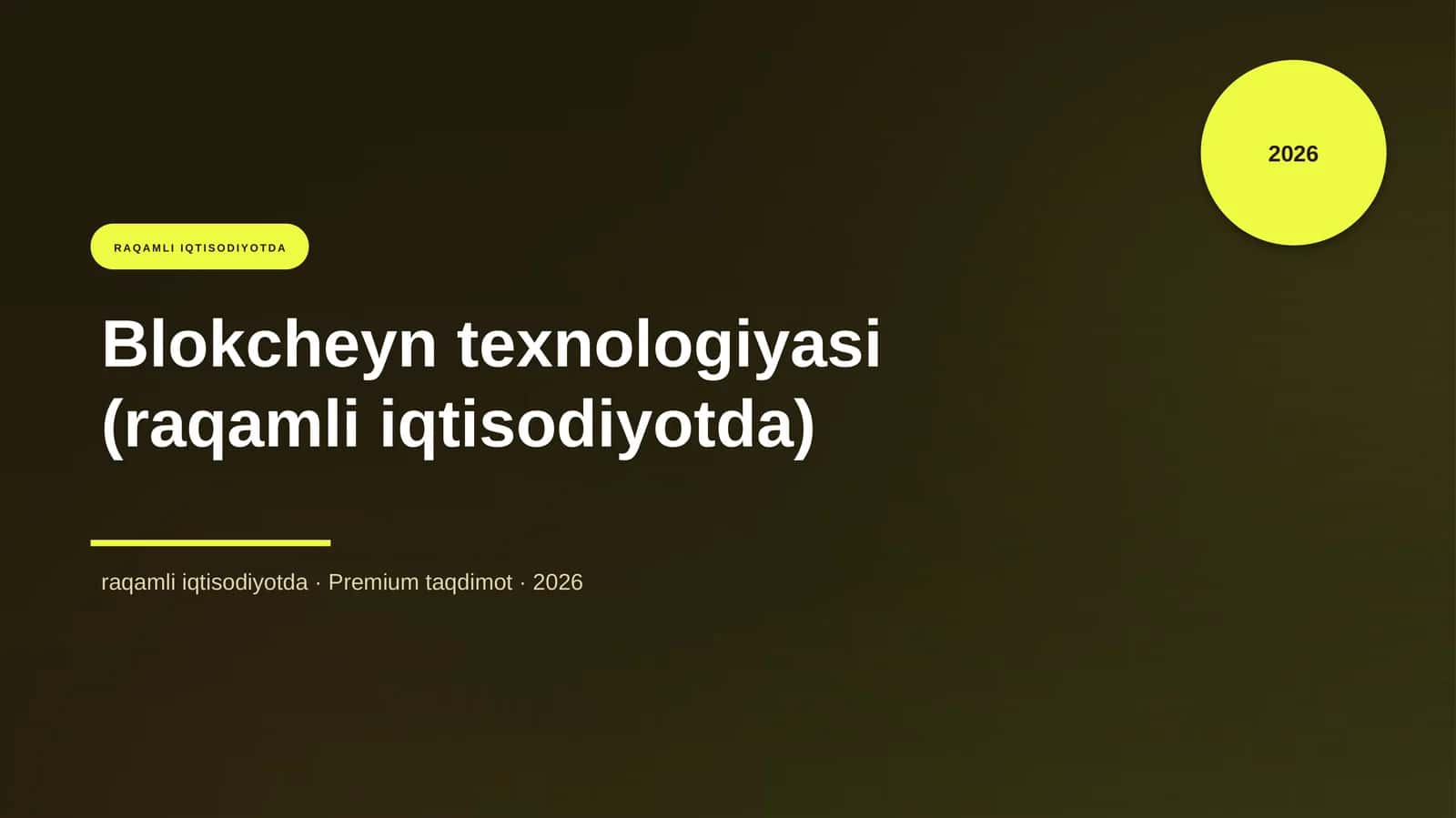 Blokcheyn texnologiyasi (raqamli iqtisodiyotda)