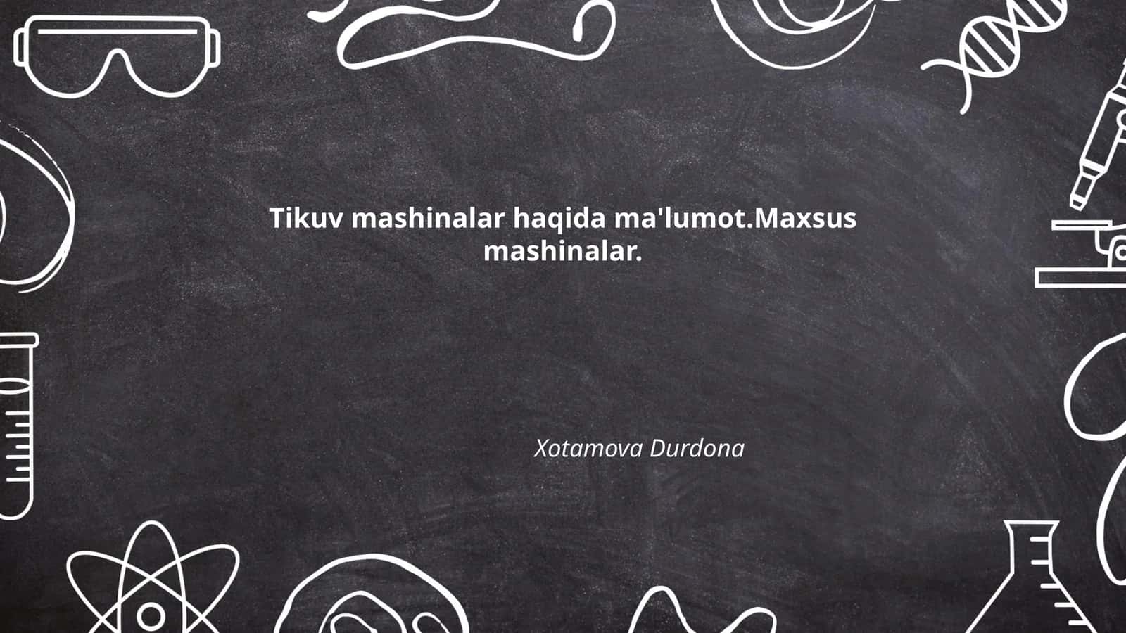 Maxsus tikuv mashinalari turlari