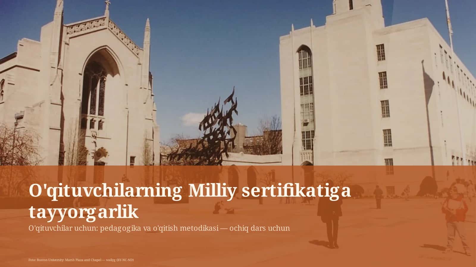 O'qituvchilarning Milliy sertifikatiga tayyorgarlik