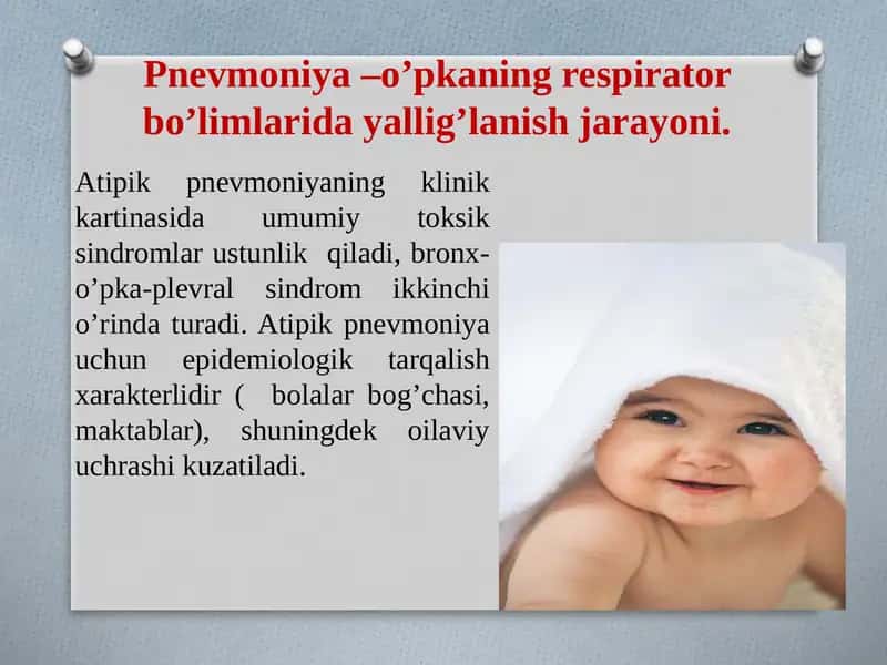 Pnevmoniya. Atipik pnevmoniyalar