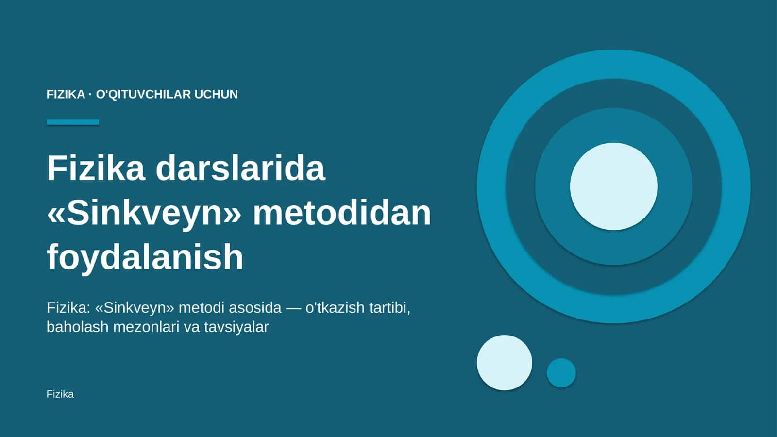 fizika darslarida sinkveyn metodidan foydalanish 8402