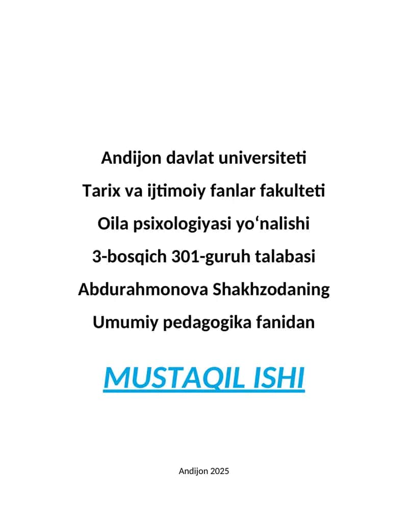 Pedagogikaning rivojlanish bosqichlari