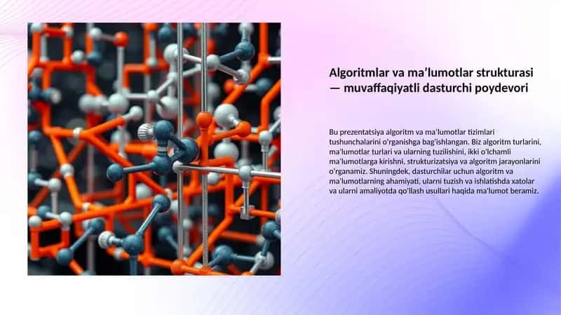 Algoritmlar va ma’lumotlar strukturasi — muvaffaqiyatli dasturchi poydevori