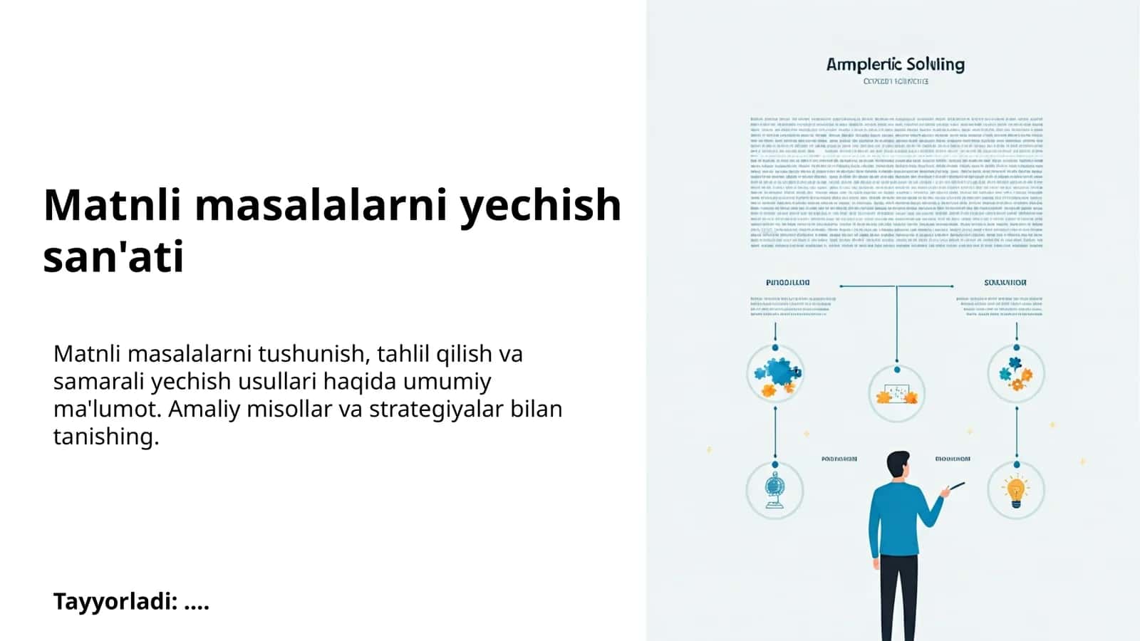 Matnli masalalarni yechish san'ati