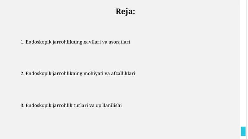 Endoskopik jarrohlikning xavflari va asoratlari