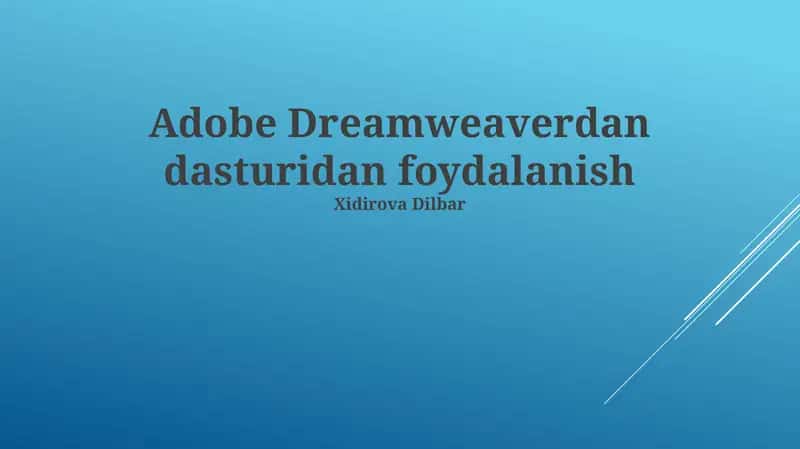 Adobe Dreamweaver