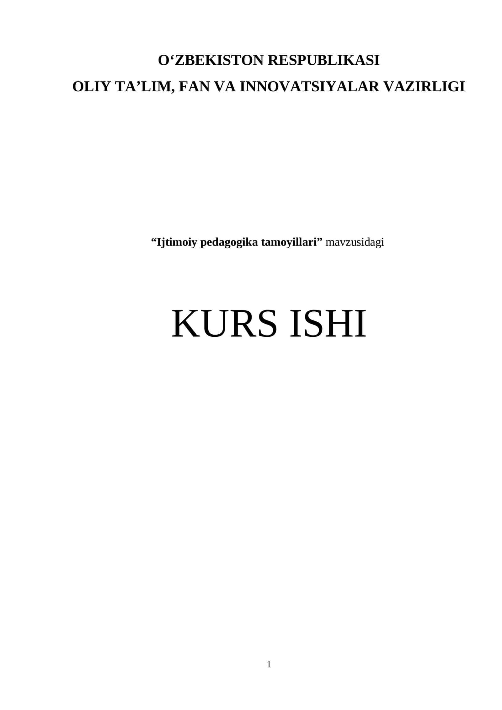 Ijtimoiy pedagogika tamoyillari