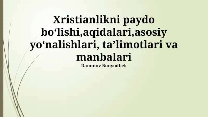 Xristian taʼlimotlari