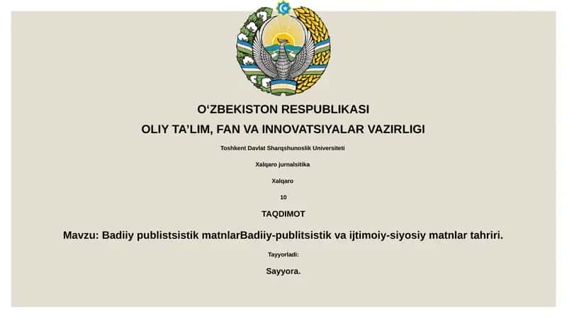 Xalqaro jurnalsitika