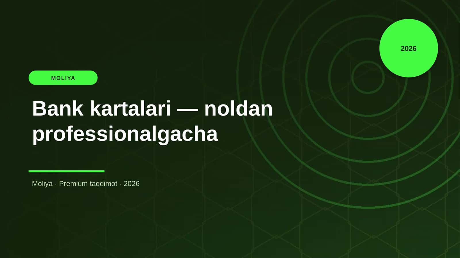 Bank kartalari — noldan professionalgacha