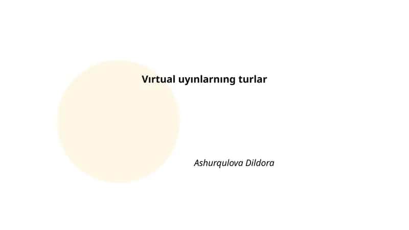 Virtual haqiqat (VR) o'yinlari