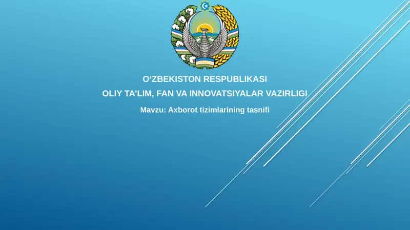 Axborottizimlariningtasnifi