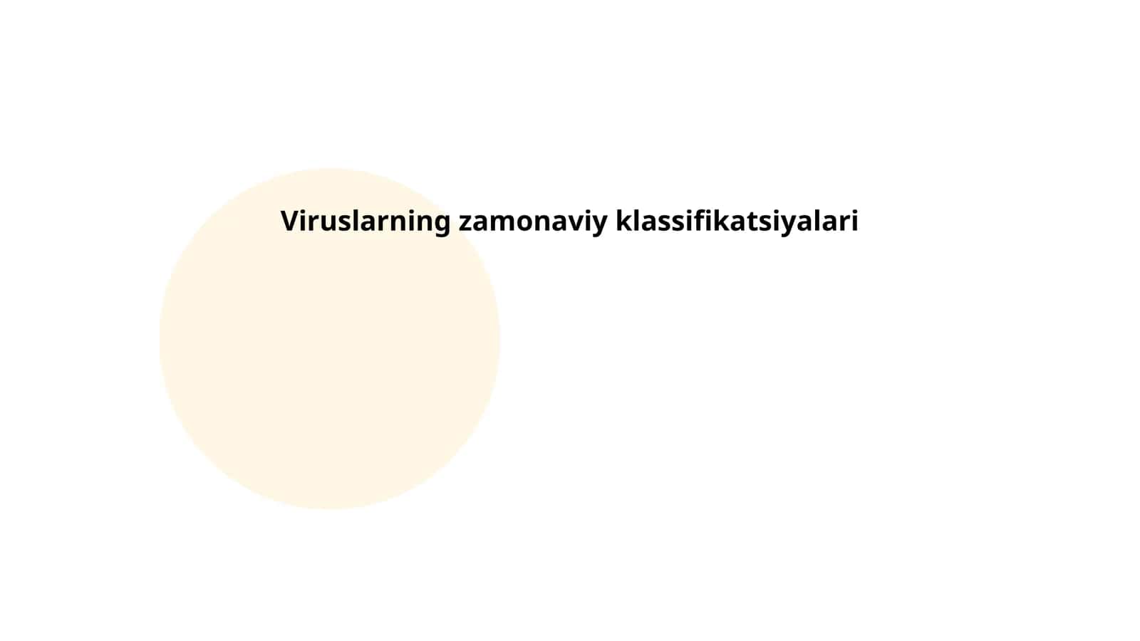 Viruslarning zamonaviy klassifikatsiyalari