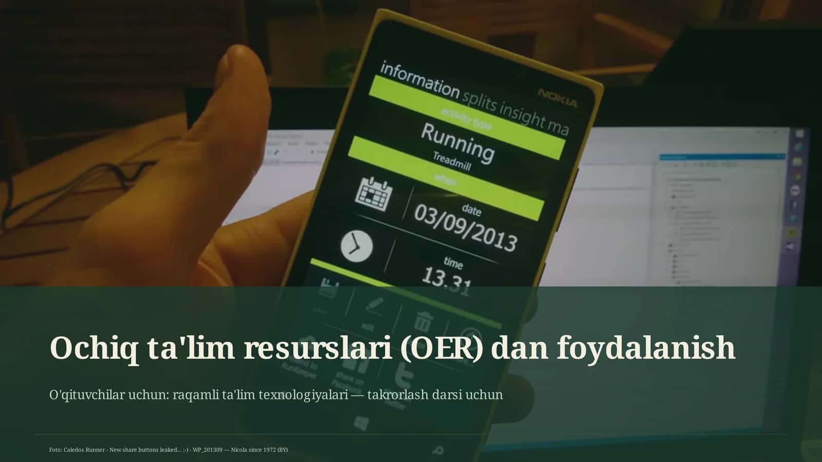 Ochiq ta'lim resurslari (OER) dan foydalanish