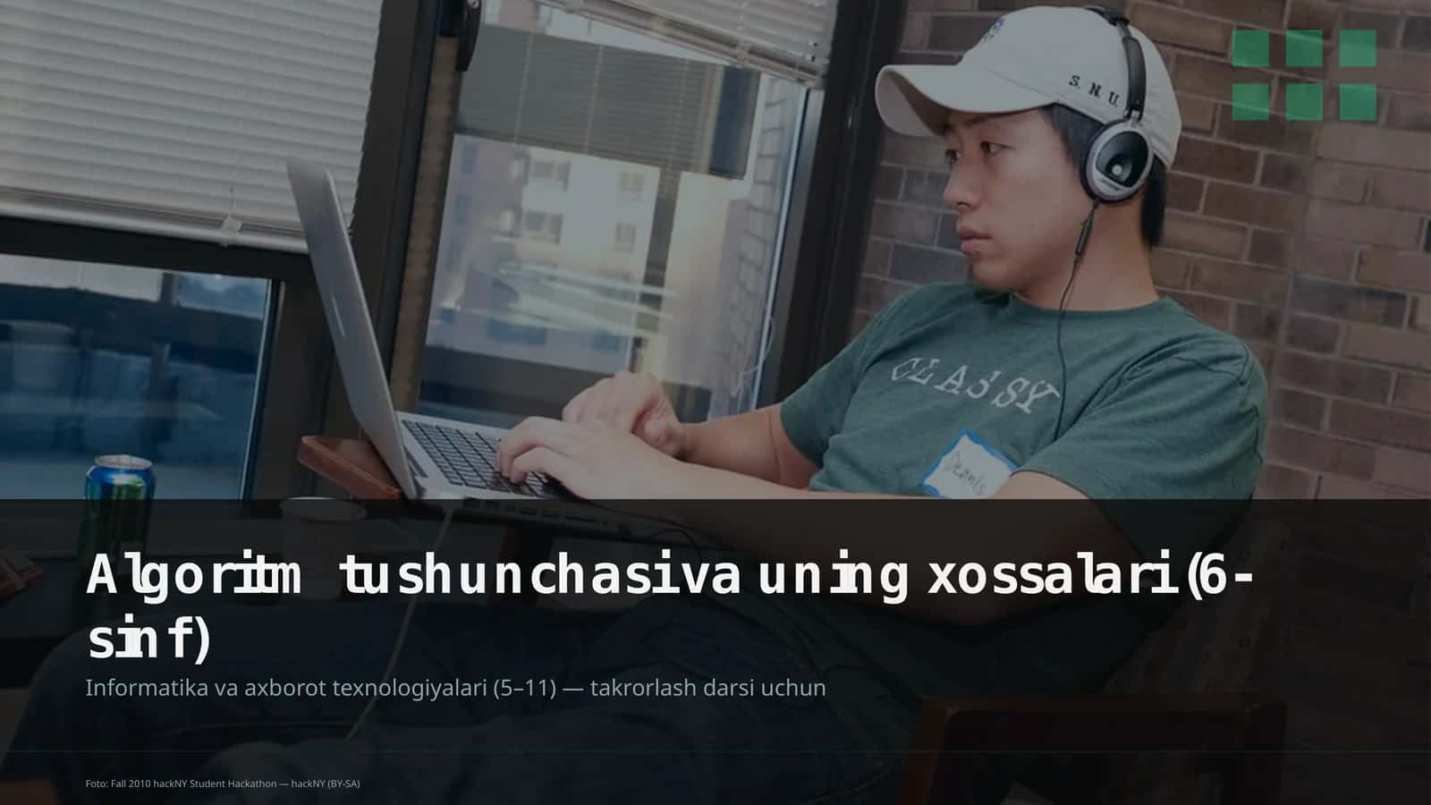 Algoritm tushunchasi va uning xossalari (6-sinf)